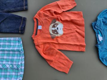 kinderkleding 74oranje pull, trui met hond 9m 74cm beschikbaar voor biedingen