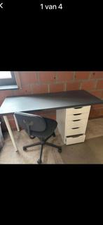 Bed , bureau en stoel, Ophalen, 90 cm, Tweepersoons, Zo goed als nieuw