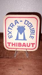 Brasserie bière ancien sous-bock Extra-Double Thibaut, Autres marques, Sous-bock, Utilisé, Enlèvement ou Envoi