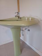 Prachtige vintage lavabo met kraantje, Maison & Meubles, Comme neuf, 50 à 100 cm, Enlèvement, Moins de 100 cm