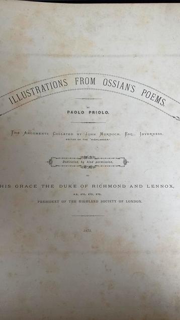 Illustrations for Ossians’ Poems boek 1873