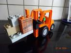 Duplo oranje heftruck / bouwplaats met werkman, Kinderen en Baby's, Speelgoed | Duplo en Lego, Ophalen of Verzenden, Duplo