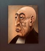 Karel Moers (1932-2016), portret van een rechter, 1969, Antiek en Kunst, Kunst | Schilderijen | Modern, Ophalen of Verzenden