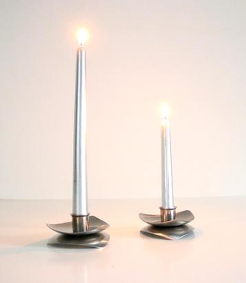 Vintage kandelaars - Danish Modern AVON Stainless Steel beschikbaar voor biedingen