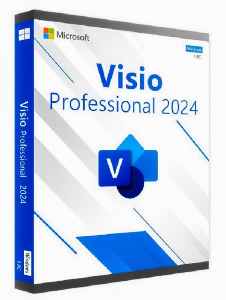 Microsoft Visio 2024 Professionnel (bind)   1 clé d'activat, Informatique & Logiciels, Logiciel Office, Windows, Enlèvement ou Envoi