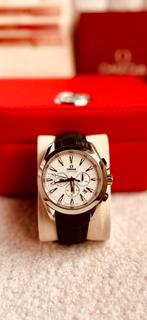 Omega Seamaster Chronograph – Onberispelijk | Volledige set, Leer, Staal, Polshorloge, Ophalen of Verzenden