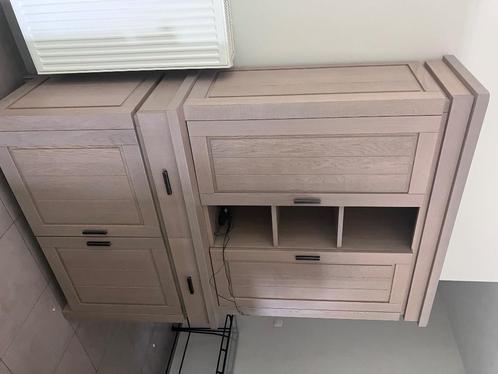 Eetkamerset + tv kast, Huis en Inrichting, Complete eetkamers, Zo goed als nieuw, 4 tot 6 stoelen, Ophalen