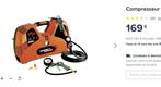 Draagbare Nuair-compressor, Doe-het-zelf en Bouw, Compressors, Ophalen, Zo goed als nieuw, Minder dan 200 liter/min, Olievrij