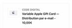 Carte apple 10€, Tickets & Billets, Réductions & Chèques cadeaux