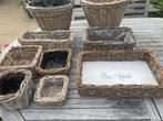 9 manden in bamboe., Huis en Inrichting, Woonaccessoires | Schalen en Manden, Ophalen of Verzenden, Gebruikt