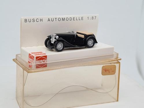 MG Midget (zwart) - Busch 1:87, Hobby en Vrije tijd, Modelauto's | 1:87, Zo goed als nieuw, Auto, Overige merken, Verzenden