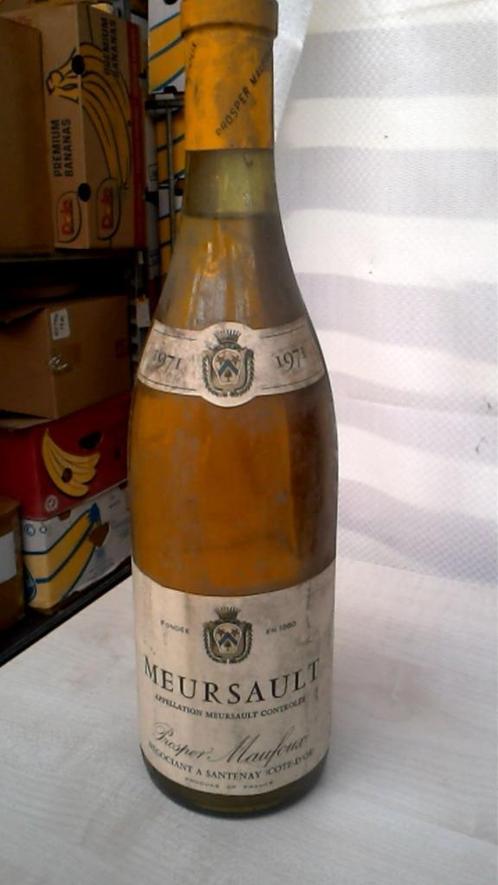 bouteille de vin 1971 meursault maufoux la pièce ref12207065, Collections, Vins, Neuf, Vin blanc, France, Pleine, Enlèvement ou Envoi