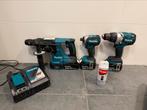 Set makita + 3accu's, Doe-het-zelf en Bouw, Gereedschap | Boormachines, Ophalen, Gebruikt