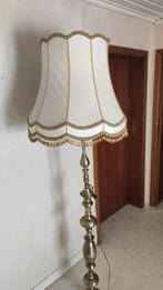 Koperen staande lamp met lampenkap, Ophalen of Verzenden
