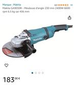 Makita GA9030R - Haakse slijper 230 mm 2400 W 6600 rpm, Doe-het-zelf en Bouw, Gereedschap | Slijpmachines, Zo goed als nieuw