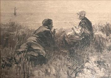 Fotogravure naar schilderij van Jozef Israels (1824 - 1911) beschikbaar voor biedingen