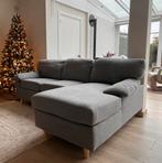 Zetel - 3 personen - chaise longue - zo goed als nieuw, Huis en Inrichting, Ophalen, Zo goed als nieuw, Hout