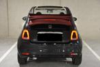 Fiat 500C ZWART & ROOD DAK, Autos, Système de navigation, 500C, Noir, Tissu