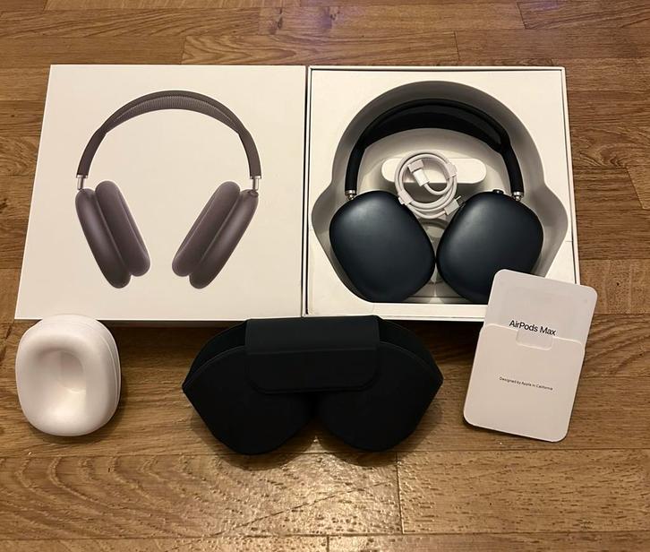 Apple AirPods Max 2de Generatie (USB-C) Midnight (Zwart), Audio, Tv en Foto, Hoofdtelefoons, Zo goed als nieuw, Over oor (circumaural)