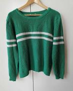 groene trui met witte strepen, Ophalen of Verzenden, Gedragen, Maat 42/44 (L), Groen