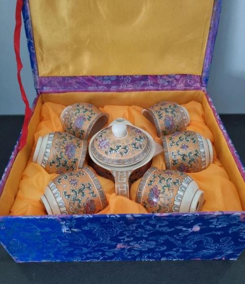 Schitterend Aziatisch porselein theeservies, Huis en Inrichting, Keuken | Servies, Gebruikt, Compleet servies, Overige stijlen