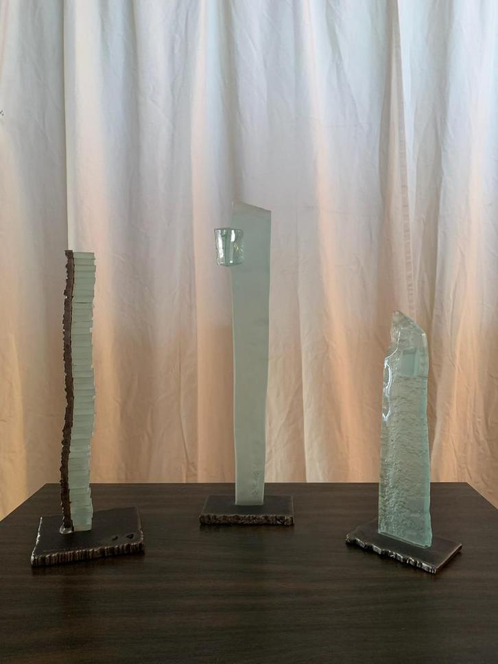 Ensemble x3 Sculptures MIGHYDA Vintage, Antiquités & Art, Art | Sculptures & Bois, Enlèvement ou Envoi