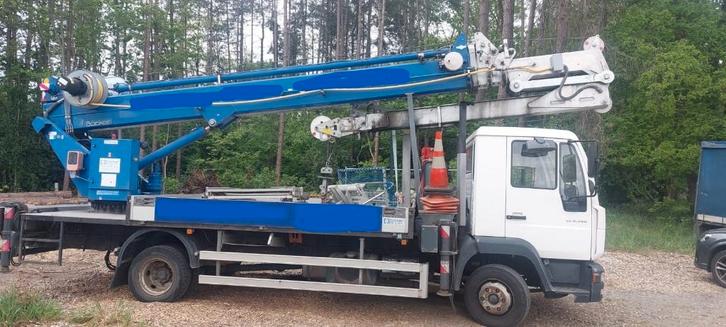 MAN kraanwagen, Autos, Camions, Particulier, MAN, Diesel, Euro 3, 2 portes, Boîte manuelle, Tissu, Enlèvement