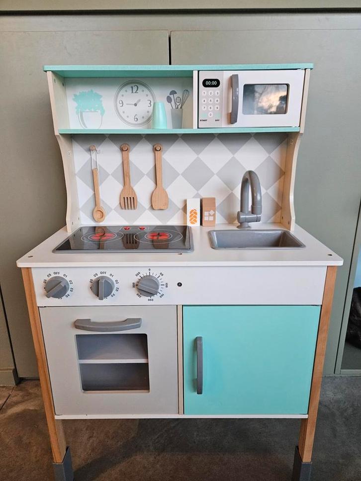 Houten speelkeuken in heel mooie staat, Kinderen en Baby's, Speelgoed | Speelkeukens, Speelkeuken, Hout, Ophalen
