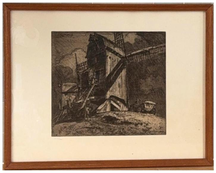Windmolens te Brugge, Antiek en Kunst, Kunst | Etsen en Gravures, Ophalen