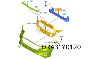 Ford Transit Custom (11/23-) voorbumperbalk (LWB) Origineel! beschikbaar voor biedingen