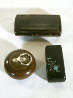 Drie antieke snuiftabaksdoosjes, Ophalen of Verzenden