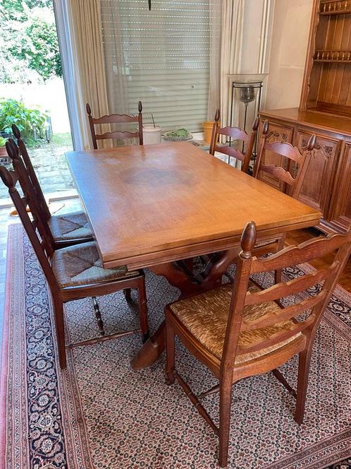 Eetkamer tafel en stoelen, Antiek en Kunst, Antiek | Meubels | Tafels, Ophalen