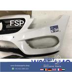 W205 AMG Voorbumper Mercedes C Klasse 2014-2018 + onderlip, Gebruikt, -, Voor, Ophalen of Verzenden