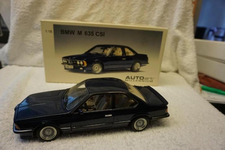 BMW M 635 CSI royal blue metallic 1:18 Autoart 70527, Hobby en Vrije tijd, Modelauto's | 1:18, Gebruikt, Auto, Autoart, Ophalen of Verzenden
