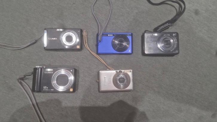 5 appareils photo panasonic sony canon, Collections, Appareils photo & Matériel cinématographique, Appareils photo, Enlèvement ou Envoi