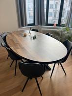 Stijlvolle eettafel met zes stoelen, Huis en Inrichting, Ophalen, Zo goed als nieuw