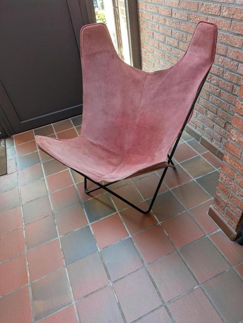 Originele vlinderstoel uit de jaren '70 rundsleder, Huis en Inrichting, Zetels | Zetels en Chaises Longues, Gebruikt, Eenpersoons