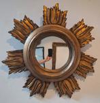 Miroir soleil de 40cm ancien en bois verre sorcière, Ophalen