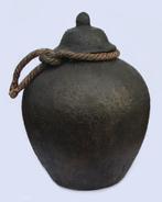 Urn steen handgemaakt 4 liter zwart grijs goud, Ophalen of Verzenden, Nieuw