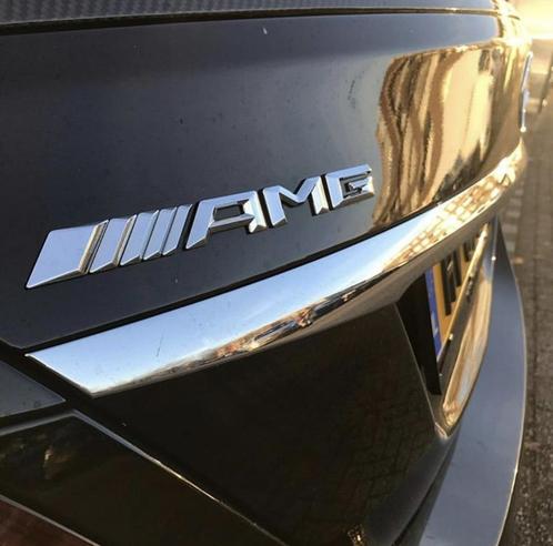 AMG logo amg embleem zilver W205 C63 E63 W213 S500 w222 CLA, Auto-onderdelen, Carrosserie, Achterklep, Mercedes-Benz, Ophalen of Verzenden