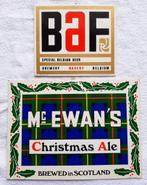 Plaque de bière BAF et Mc Ewan's, Panneau, Plaque ou Plaquette publicitaire, Autres marques, Enlèvement, Utilisé
