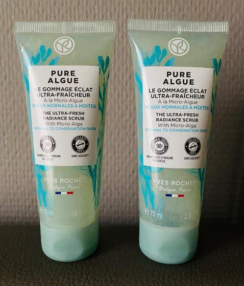 Pure algue ultra-fresh radiance scrub Yves Rocher 2 X 75ml, Handtassen en Accessoires, Uiterlijk | Gezichtsverzorging, Nieuw, Verzorging