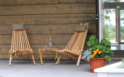 Nieuwe ligstoel ECOCHAIR / Geoliede eik / Fins design, Tuin en Terras, Ligbedden, Nieuw, Hout, Inklapbaar, Verstelbaar, Ophalen