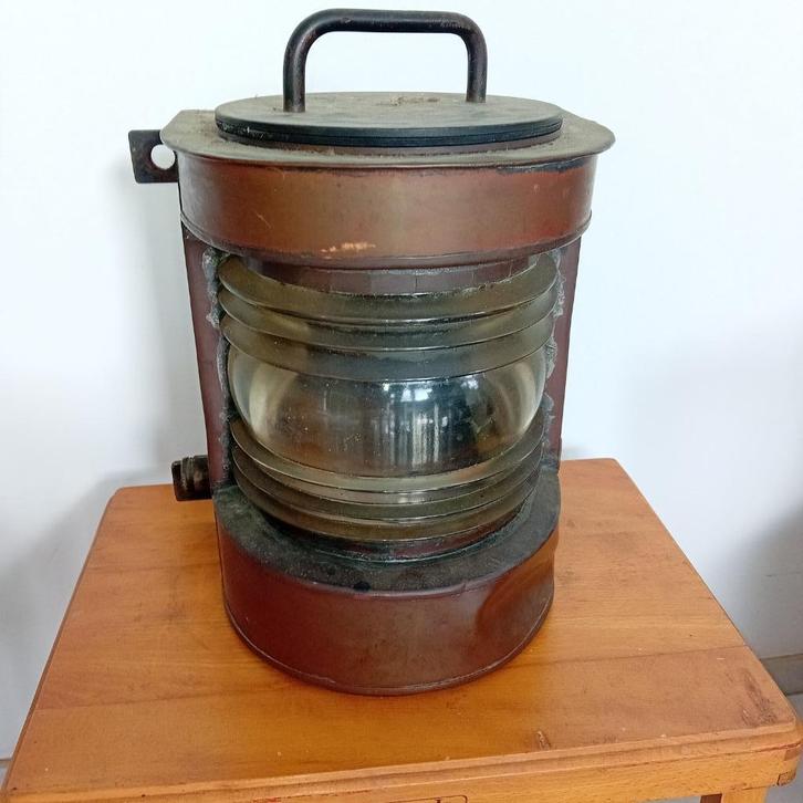 Antieke scheepslamp, Antiek en Kunst, Antiek | Verlichting, Ophalen of Verzenden