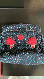 Kipling boekentas roze groen blauw, Ophalen, Gebruikt, Blauw