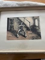 Tekening Mare Dujardin - Mansarde, Antiek en Kunst, Ophalen
