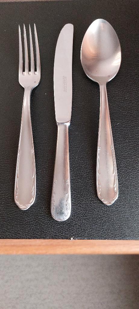 Bestekkoffer, Maison & Meubles, Cuisine | Couverts, Utilisé, Inox ou Chrome, Résiste au lave-vaisselle, Enlèvement ou Envoi