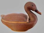 Vintage rieten eendendoos van 37 cm, Antiek en Kunst, Ophalen