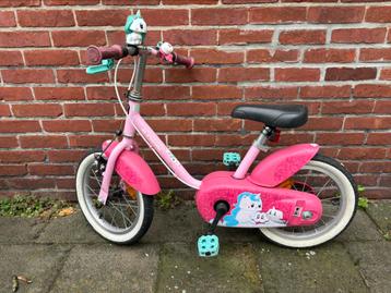 Kinderfiets met zijwieltjes en balanstrainer beschikbaar voor biedingen