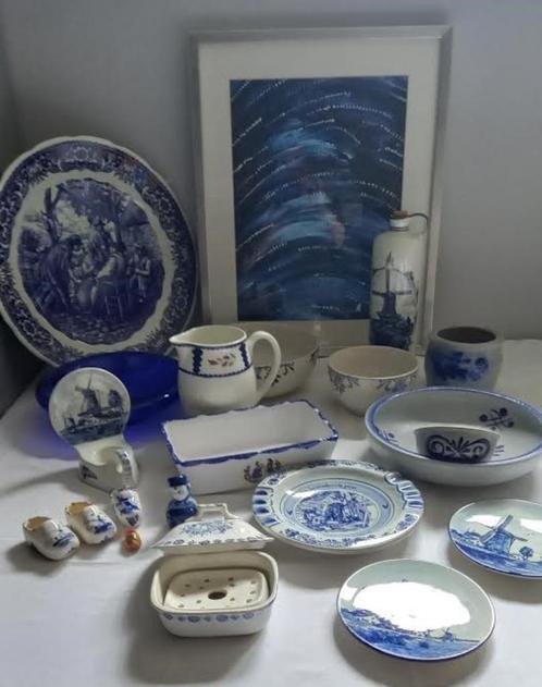 delfts blauw decoratie, Antiek en Kunst, Antiek | Keramiek en Aardewerk, Ophalen of Verzenden